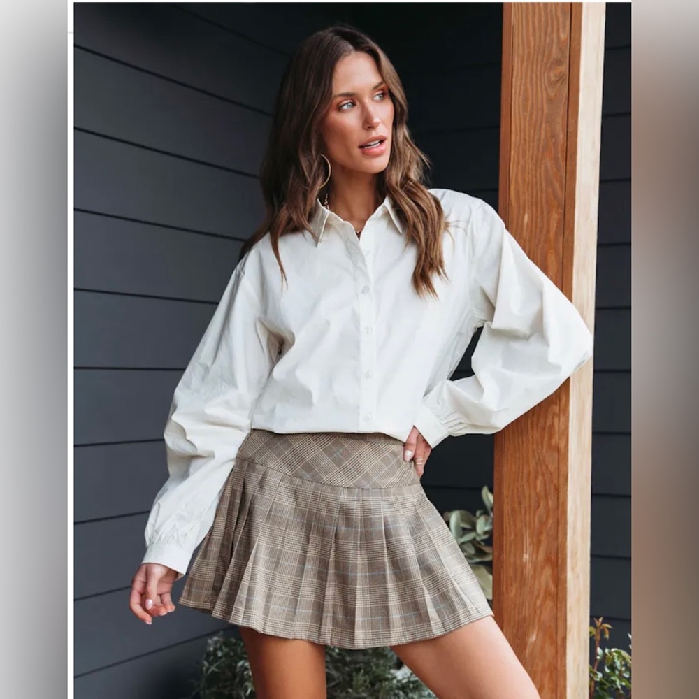 NTW! Vici Cotton Button Down Top - Picture 1 of 9